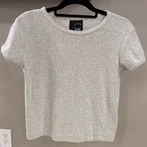 Vintage Style Riveted by Lee Textured Knit Top Small Neutral Minimalist 90s Y2K